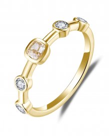 MULTI TONE CUSHION DIAMOND BAND (TR6057)